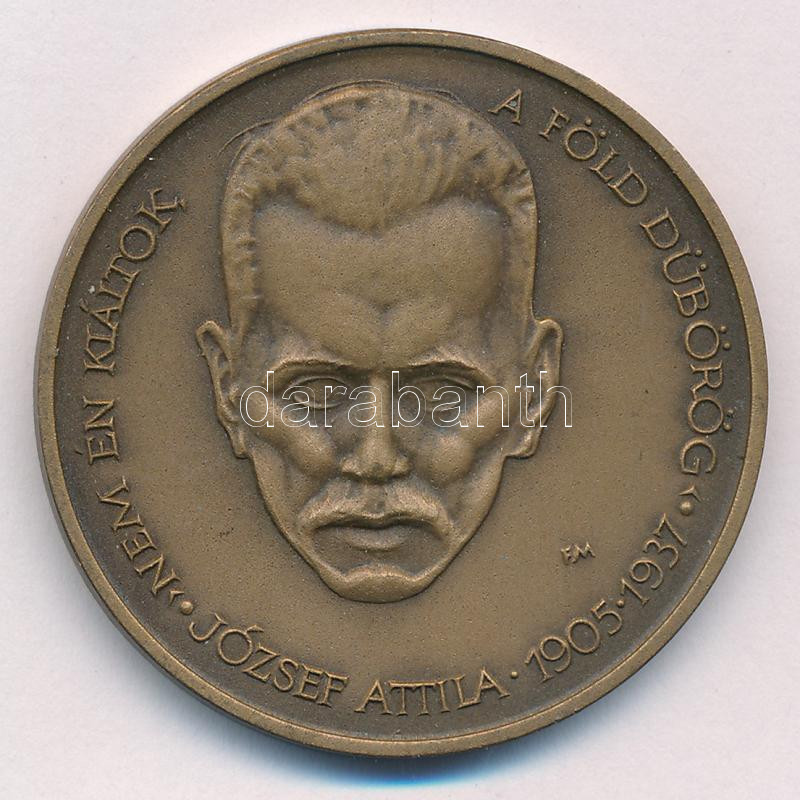 Fritz Mihály (1947-) 1980. 'MÉE Szeged / Makó -József Attila' bronz kétoldalas emlékérem (42,5mm) T:1-