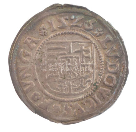 1526K-B Denár Ag 'II. Lajos' (0,54g) T:1- patina Hungary 1526K-B Denar Ag 'Louis II' (0,54g) C:AU patina Huszár: 841., Unger I.: 673.o