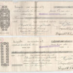 Budapest 1925-1926. 9 darab 'Földhitelbank Részvénytársaság' kitöltött váltó T:II,II- szakadások - Image 3