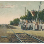 Balatonberény, Déli vasút állomása, vasútállomás, sorompó. Neumark Adolf kiadása (EK)