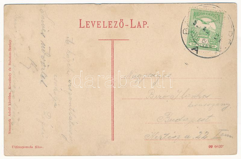 Balatonberény, Déli vasút állomása, vasútállomás, sorompó. Neumark Adolf kiadása (EK) - Image 2