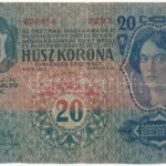 1913. 20K felülbélyegzés nélkül T:III,III- ly., beszakadás Adamo K17
