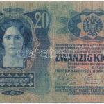1913. 20K felülbélyegzés nélkül T:III,III- ly., beszakadás Adamo K17 - Image 2