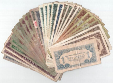 30db-os vegyes Pengő bankjegy tétel T:III,III-