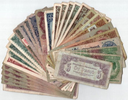 30db-os vegyes Pengő bankjegy tétel T:III,III-