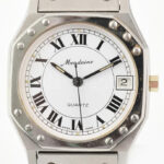 Mondaine quartz karóra, fém szíjjal, működik, szép állapot, d: 30 mm