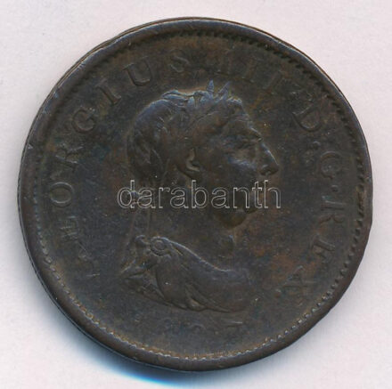 Nagy-Britannia 1807. 1p Cu 'III. György' (17,68g) T:3 Great Britain 1807. 1 Penny Cu 'George III' (17,38g) C:F Krause KM#663