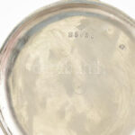 Ezüst (Ag) tokos, kulcsos zsebóra, mechanikus szerkezettel, kissé sérült számlap, működik, jelzett, d: 47 mm - Image 4