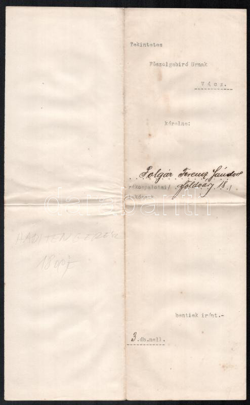 1914 Rákospalota, a cs. és kir. haditengerészethez való felvételi kérelem - Image 3
