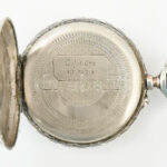 Ezüst (Ag) tokos, zsebóra, mechanikus szerkezettel, számlapon sérülés, működik, jelzett, d: 45 mm - Image 3
