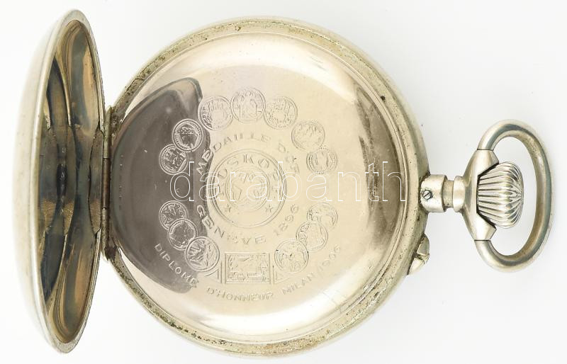 Roskopf zsebóra, mechanikus szerkezettel, számlapon kis hajszálrepedés, d: 50 mm - Image 3