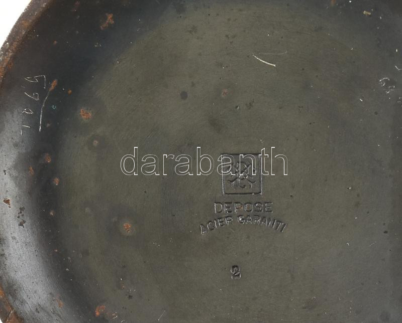 Regulateur katonai zsebóra, mechanikus szerkezettel, szép korának megfelelő állapot, működik d: 55 mm - Image 4