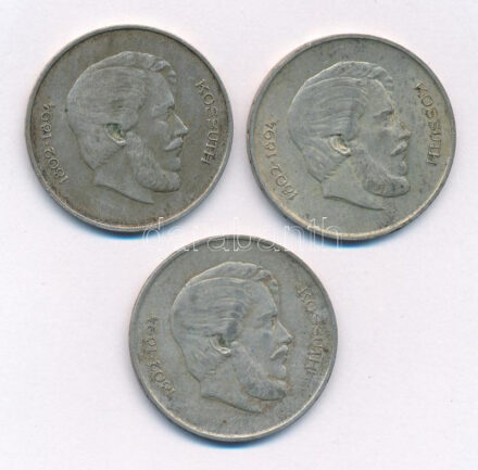 1947. 5Ft Ag 'Kossuth' (3x) T:2-3 patina Adamo F8.1