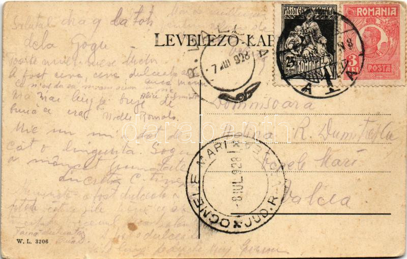 1928 Abrudbánya, Abrud; város látképe templomokkal. W.L. 3206. / churches (EK) - Image 2