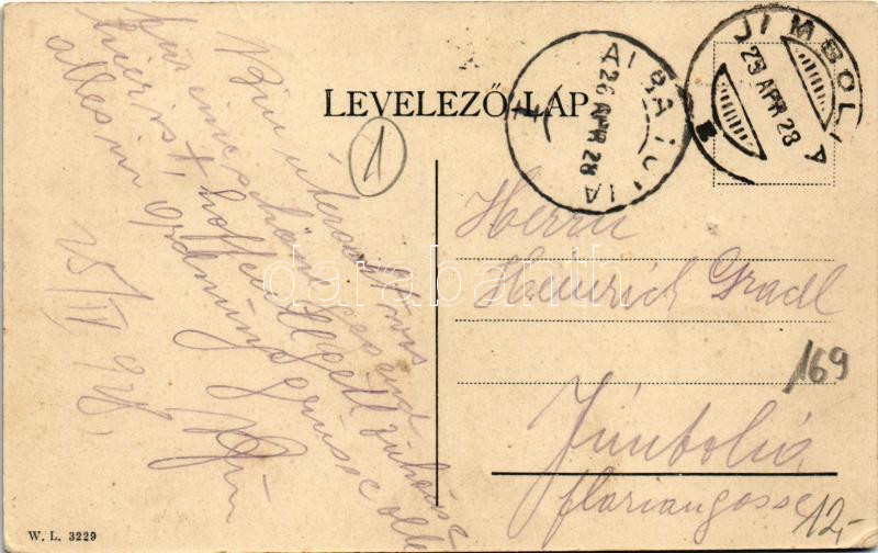 1928 Abrudbánya, Abrud; látkép templomokkal. W.L. 3229. / churches. TCV card (EK) - Image 2
