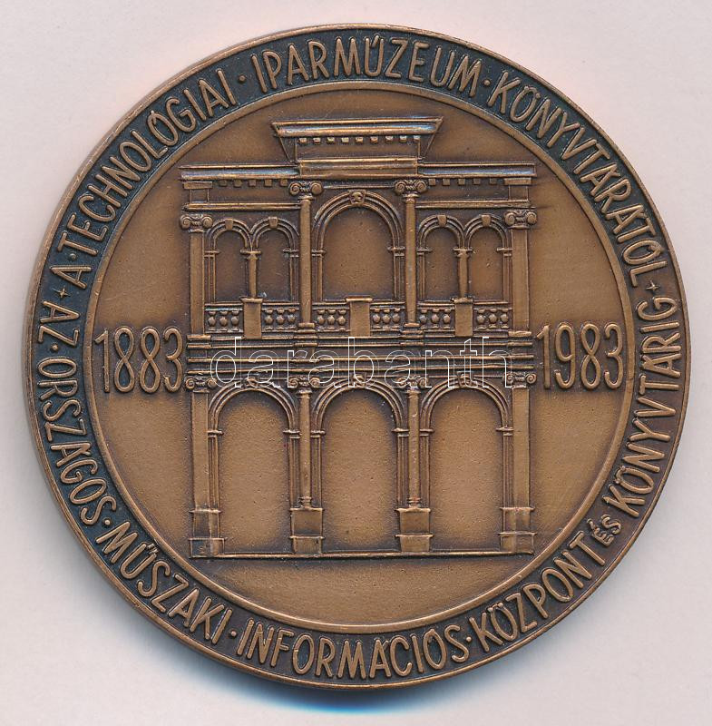 1983. 'Országos Műszaki Információs Központ és Könyvtár / A Technológiai Iparmúzeum Könyvtárától Az országos Műszaki Információs Központ és Könyvtárig 1883-1983' (60mm) T:1- - Image 2