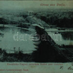 1899 (Vorläufer) Dálya, Dalja, Dalj (Erdőd, Erdut); Eisenbahn-Traject zwischen Erdőd und Gombos / Vasúti híd Erdőd és Gombos között. Ottokar Rechnitzer No. 57. / railway bridge between Erdut and Bogojevo (EK)