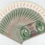 1936. 10P (22x) sorszámkövetők 'B 712 087612 - 087633' T:I-,II