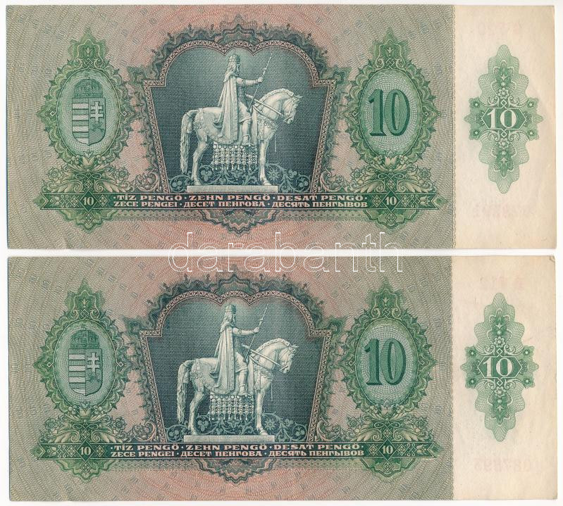 1936. 10P (2x) T:II-,III szép papír - Image 2