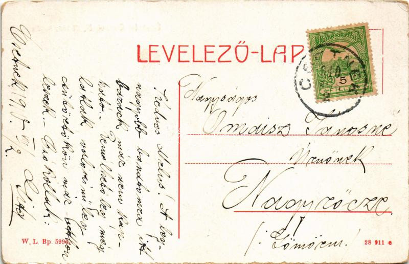 1910 Csetnek, Stítnik; Sárkány kastély. W.L. Bp. 5996. / castle - Image 2