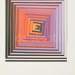 Victor Vasarely 10 kompozíciója versekkel, Bartók Béla emlékére. Bp., é.n., Helikon. Ofszet, papír. Kiadói mappában, lapméret: 33,5x24. - Image 3
