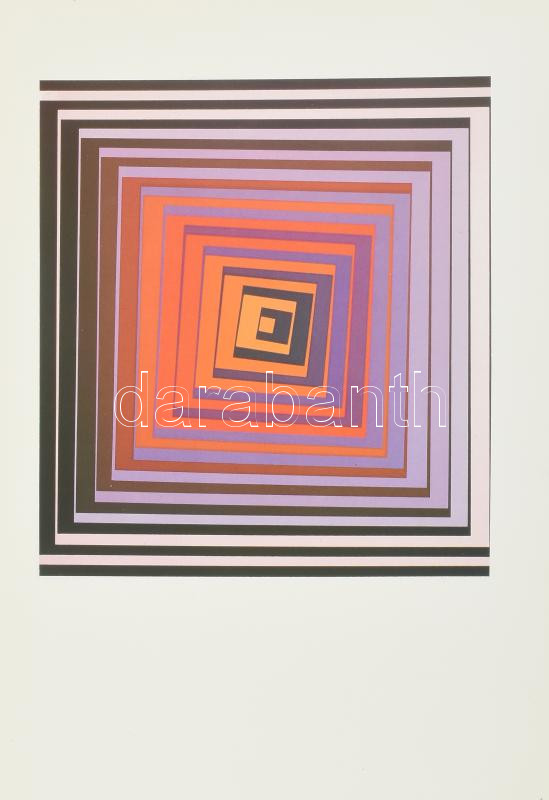 Victor Vasarely 10 kompozíciója versekkel, Bartók Béla emlékére. Bp., é.n., Helikon. Ofszet, papír. Kiadói mappában, lapméret: 33,5x24. - Image 3
