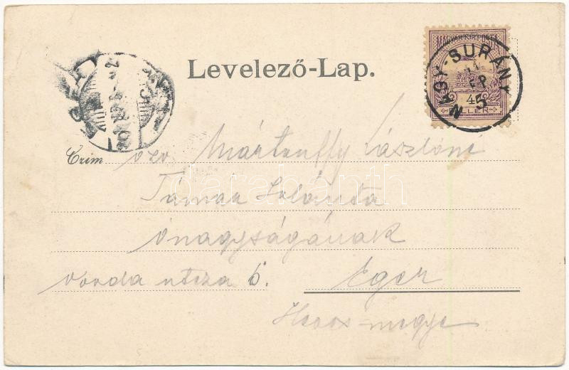 1901 Nagysurány, Velké Surany; Schwarcz Jakab kiadása (EK) - Image 2