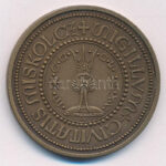 Tóth Sándor (1933-) 'MISKOLCZ SIGILLUM CIVITATIS' kétoldalas bronz emlékérem, hátoldalon a diósgyőri vár (42,5mm) T:1-