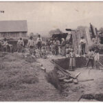 1918 Mádéfalva, Csíkmádéfalva, Siculeni; Téglagyár, munkások / brickyard, brick factory, workers (fl)