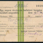 1953 Siófok, balatoni horgász területi engedély
