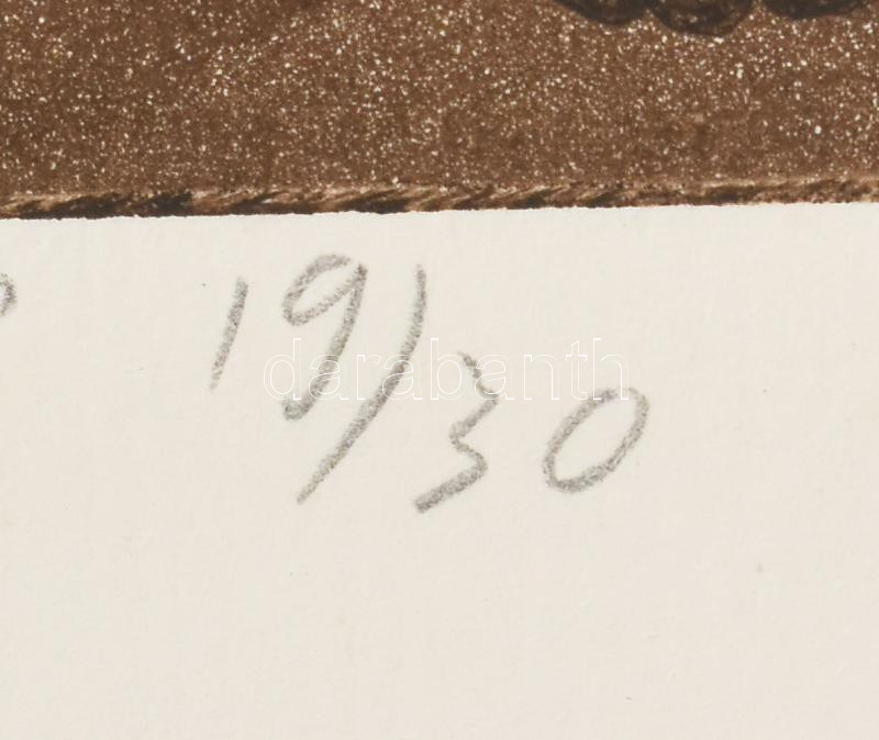 Kéri Imre (1945-): Jegyzetek a XX. századból. Akvatinta, papír, jelzett, számozott: 19/30, 35x25cm. - Image 3