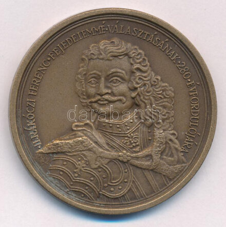 1985. 'II. Rákóczi Ferenc fejedelemmé választásának 280. évfordulójára' bronz emlékérem (42,5mm) T:1-