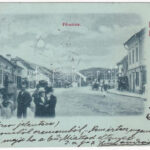 1900 Lippa, Lipova; Fő utca, üzletek. Konstantin Sándor kiadása / main street, shops