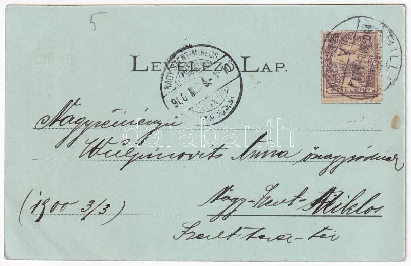1900 Lippa, Lipova; Fő utca, üzletek. Konstantin Sándor kiadása / main street, shops - Image 2