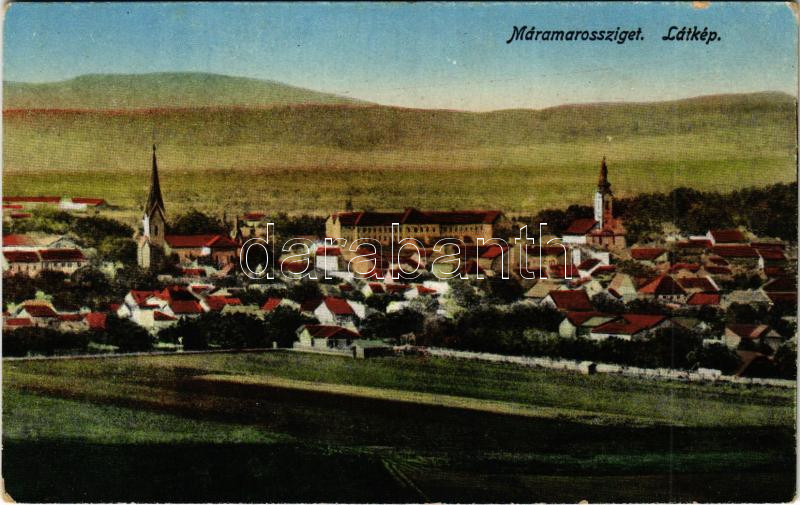 Máramarossziget, Sighetu Marmatiei; látkép. Wizner és Dávid kiadása / general view (EK)