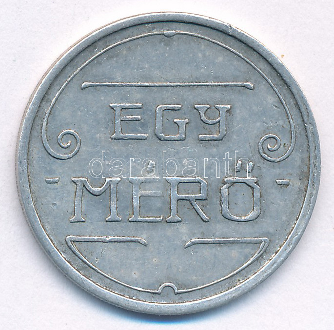 ~1909-1918. 'Egy mérő / Főherczegi Gazdasági Intézőség Bokroshát' Al bárca T:2 Hungary ~1909-1918. 'Egy mérő (One unit) / Főherczegi Gazdasági Intézőség Bokroshát' Al token C:XF