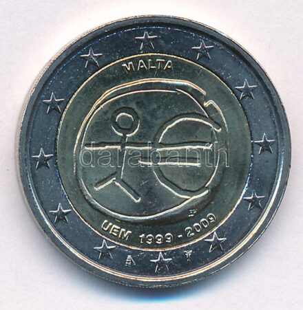 Málta 2009. 2E '10 éves az Európai Monetáris Unió' T:1- Malta 2009. 2 Euro '10th Anniversary of the European Monetary Union' C:AU Krause KM#134