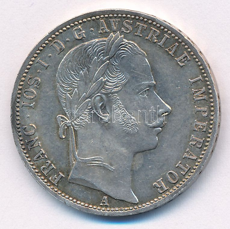 Ausztria 1861A 1Fl Ag 'Ferenc József' T:1-,2 kis patina Austria 1861A 1 Florin Ag 'Franz Joseph' C:AU,XF small patina Krause KM#2219