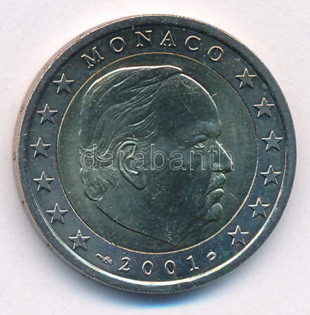 Monaco 2001. 2E 'III. Rainier' T:1- Monaco 2001. 2 Euro 'Rainier III' C:AU Krause KM#174