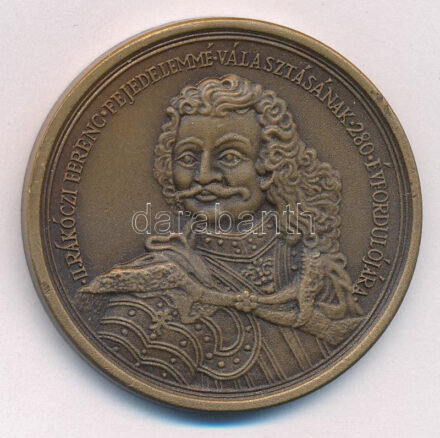 1985. 'II. Rákóczi Ferenc fejedelemmé választásának 280. évfordulójára' bronz emlékérem (42,5mm) T:1-
