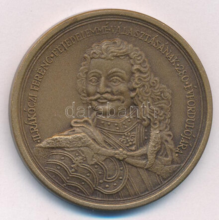1985. 'II. Rákóczi Ferenc fejedelemmé választásának 280. évfordulójára' bronz emlékérem (42,5mm) T:1-