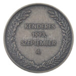 Berán Lajos (1883-1943) 1993. 'Vitéz Nagybányai Horthy Miklós és felesége / Kenderes 1993. szeptember 4.' ezüstpatinázott bronz emlékérem (40mm) T:1 - Image 2