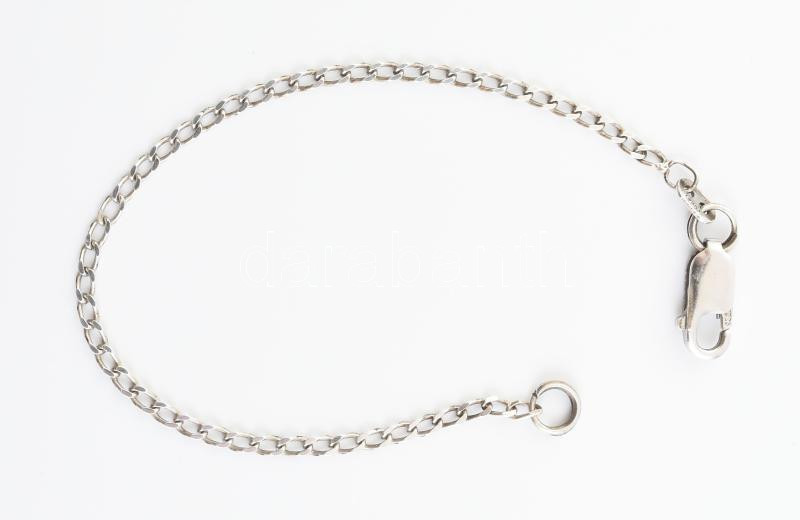 Ezüst(Ag) pancer karkötő, jelzett, h: 16,5 cm, nettó: 2,3 g