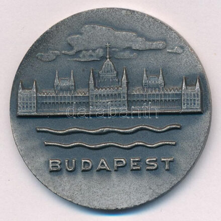 DN 'Budapest' kéroldalas ezüstpatinázott bronz emlékérem (40mm) T:1-