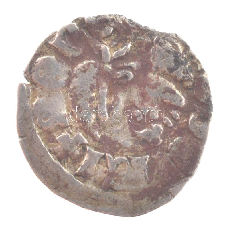 1373-1382 'szerecsenfejes' Denár Ag 'I. Nagy Lajos' (0,52g) T:VF patina