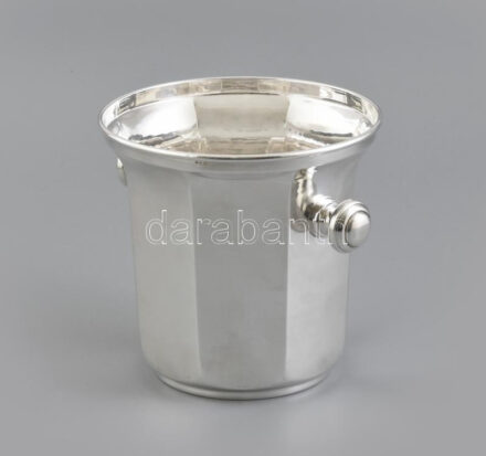Ezüst (Ag) pezsgős vödör, jelzett, m: 15 cm, d: 18,5 cm, nettó: 465 g