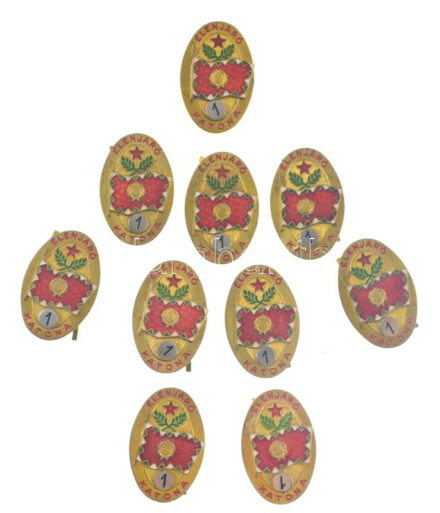 ~1970-1980. 'Élenjáró Katona - 1' fém sapkajelvény, Magyar Néphadsereg (10x) T:1-