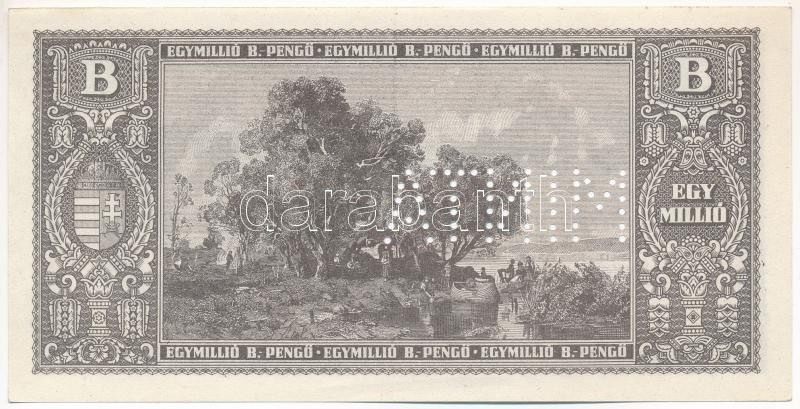 1946. 1.000.000BP hamis (?) 'MINTA' perforációval T:I,I- - Image 2
