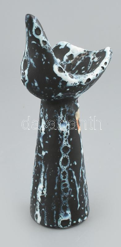 Illésné Luria Vilma: Madár. Jelzés nélkül, kopott iparművészeti etikettel, hibátlan, m: 20 cm - Image 2