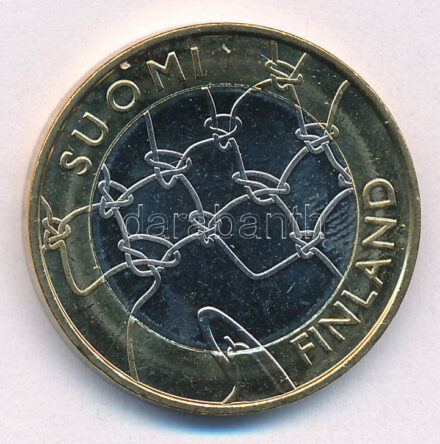 Finnország 2011. 5E 'Aland - Hálókötés' kapszulában T:1- kis ph Finland 2011. 5 Euro 'Aland - Netmaking' in capsule C:AU small edge error